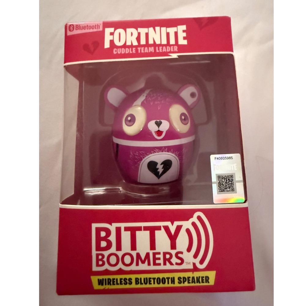 Bitty Boomers Fortnite Cuddle Team Leader Wireless Bluetooth Speaker Pink Bear